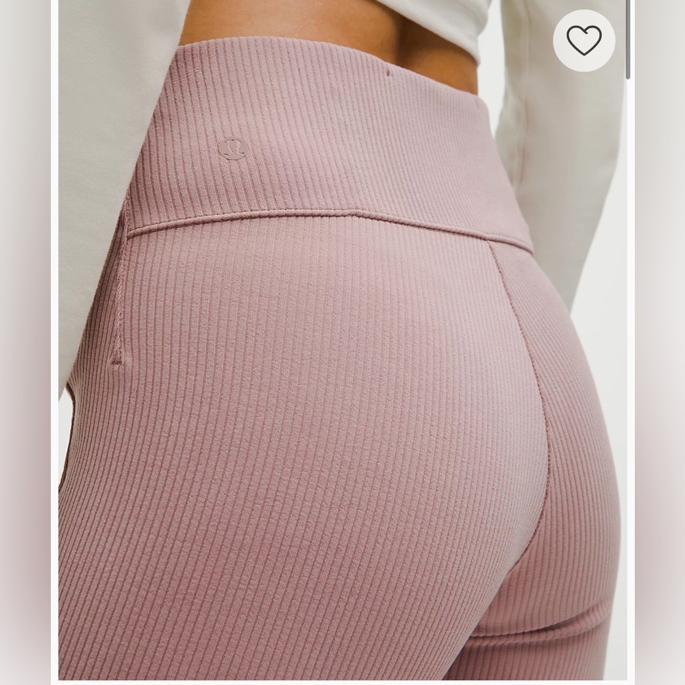 lululemon athletica Pink Ribbed Leggings - Picture 2 of 5
